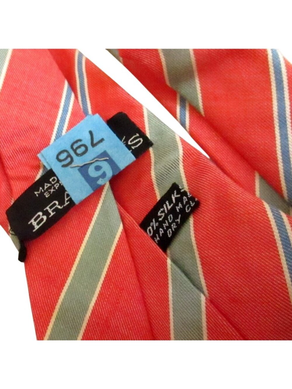 True Vintage Mens 100% Silk Neck Tie 3” 56" Pink Pastel Striped Hand Made